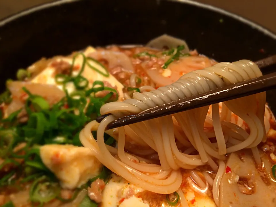 鳴門の蓮根入り 麻婆豆腐温めん6|半田手延べそうめんの店 阿波や壱兆さん