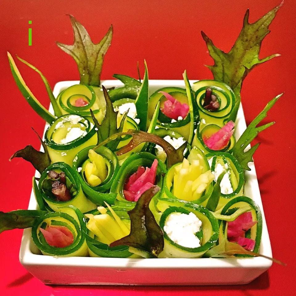 太田知子さんの料理 ズッキーニのクルクルサラダ 【Zucchini roll salad】|izoomさん