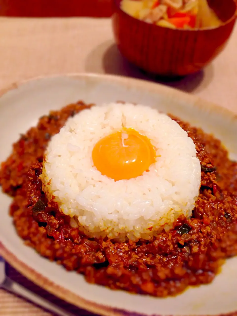 今日のキーマカレー|炎の男さん