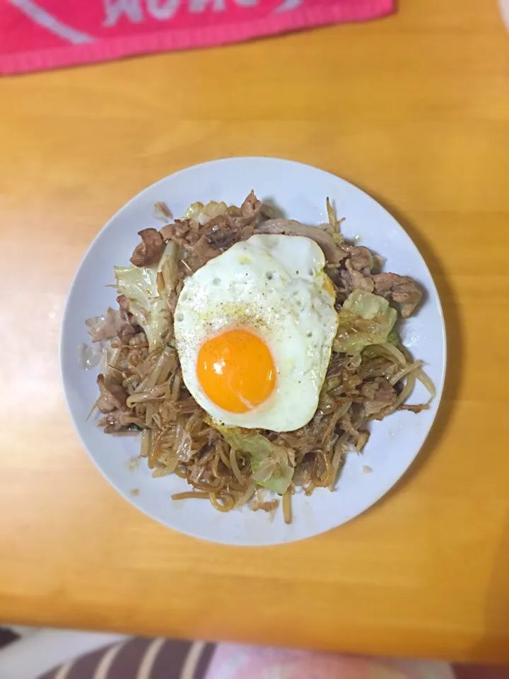 蒟蒻大豆麺の焼きそば|みぃさん