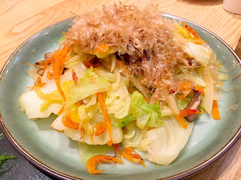 Stir fried vegetables with Sakura shrimps|Sky Blueさん