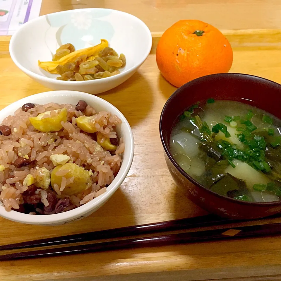 朝から栗赤飯🌰🍚|かわちさん