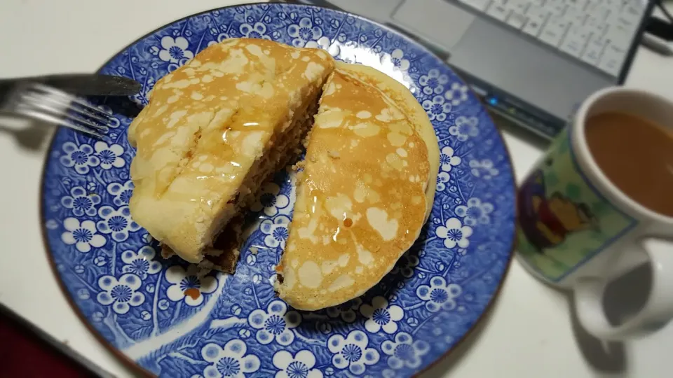 ホットケーキ作ってみたてか、作りすぎ(;_;)食べられまてん！(+o+)|ジロー7さん