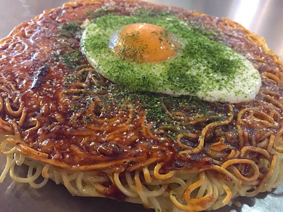 横川鉄板のお好み焼きそばダブルじゃけん‼︎|たぁちさん