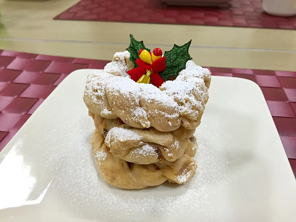 フライパンで、フルーツナッツミニクリスマスパン|エミさんさん