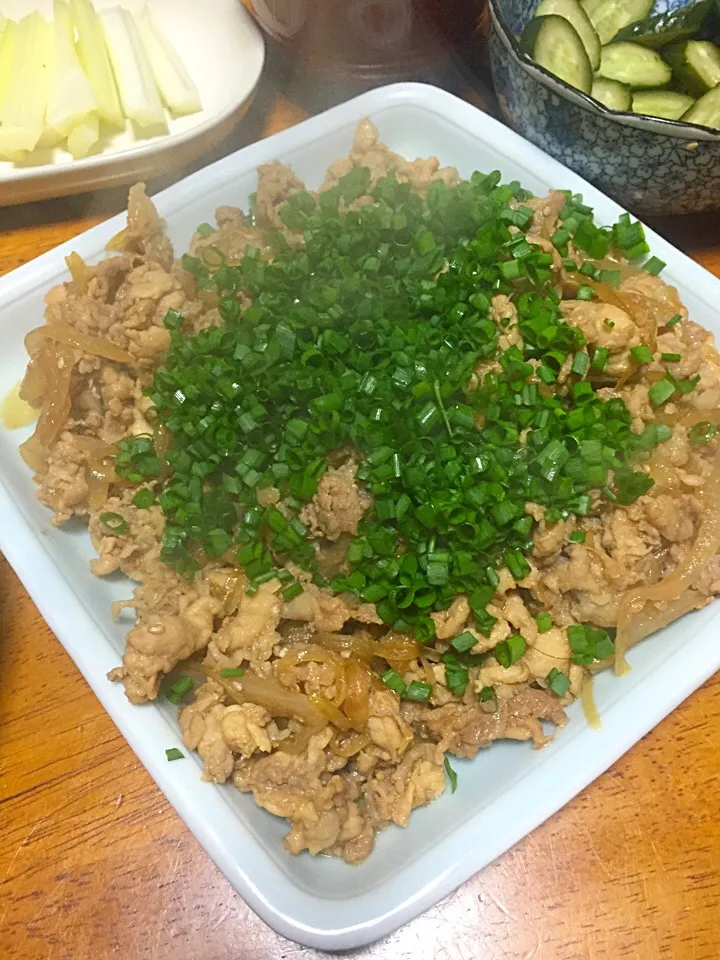 Snapdishの料理写真:豚肉スタミナ炒め|Hiroki Sakagamiさん