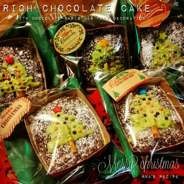 大好きなお友達へのクリスマス🎁
濃厚なチョコレートケーキとチョコで作ったクリスマスツリー🎄✨いつもありがとう❤|Kashimanakitchenさん