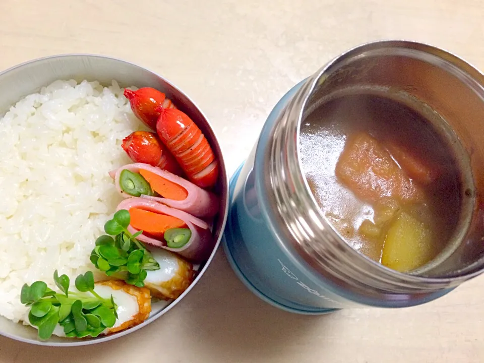 男子弁当 カレーライス弁当だよぉ〜|Booパパさん