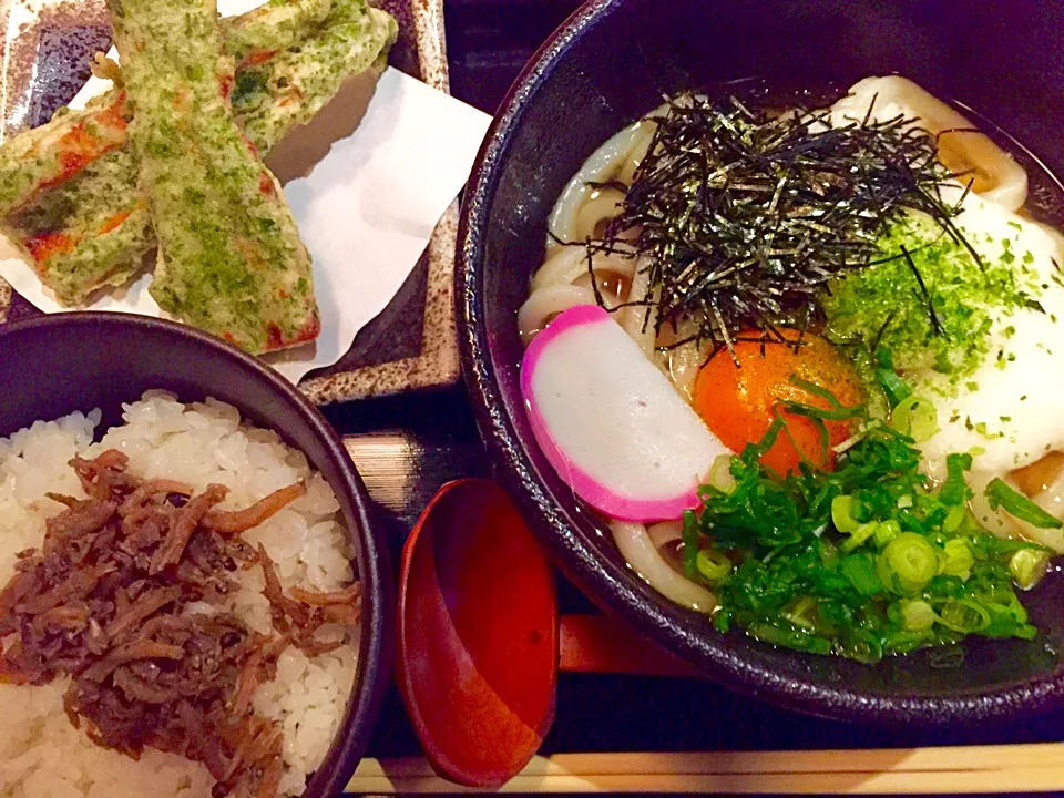 ちくわ磯辺揚げとろろうどん|yさん