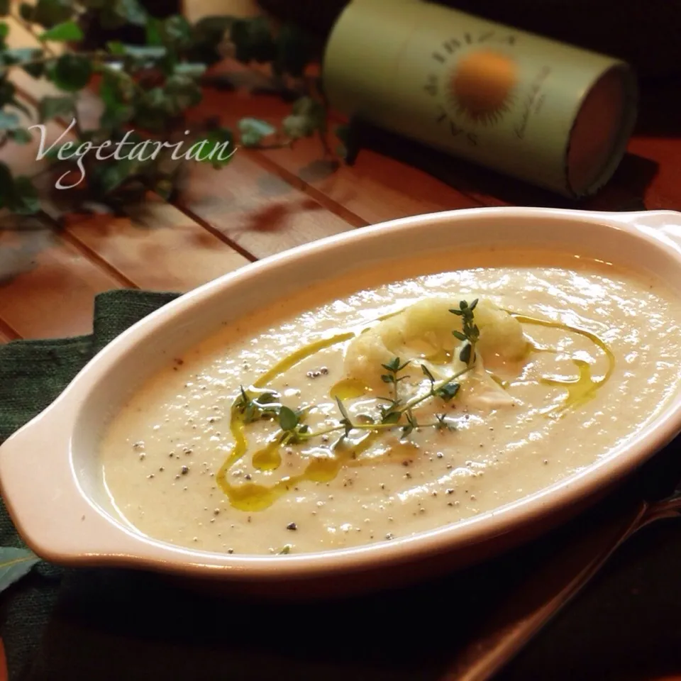 Roasted Cauliflower Soup 焦がしカリフラワーのスープ|まちまちこさん