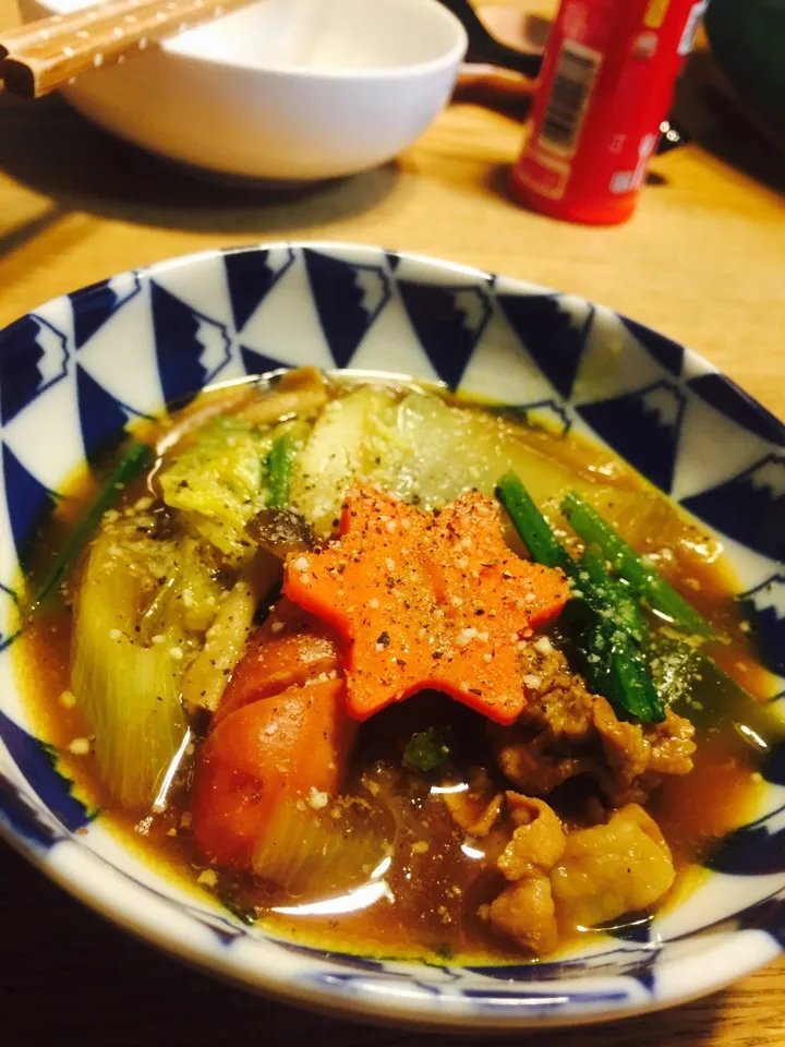 カレー鍋(*^_^*)粉チーズとブラックペッパーで！|Kaoさん