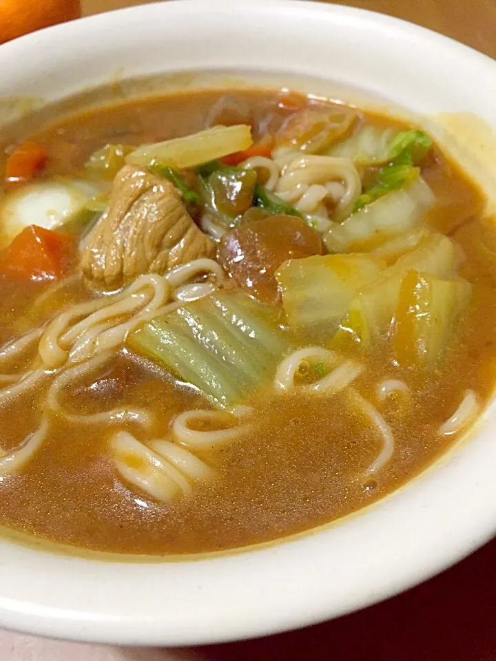 カレーうどん💕あったまる〜´◡`|さくたえさん