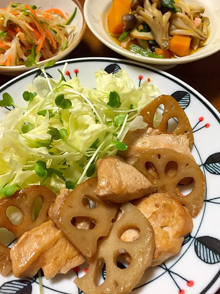 レンコンとチキンの鍬焼き|いちこさん