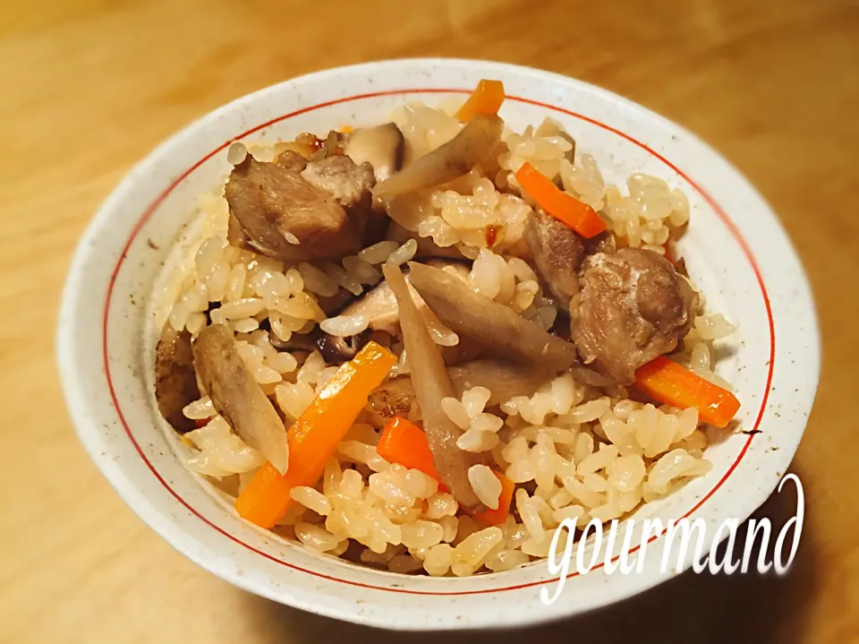 さくちんさんの🎀 鶏ごぼう炊き込みご飯|プーティさん