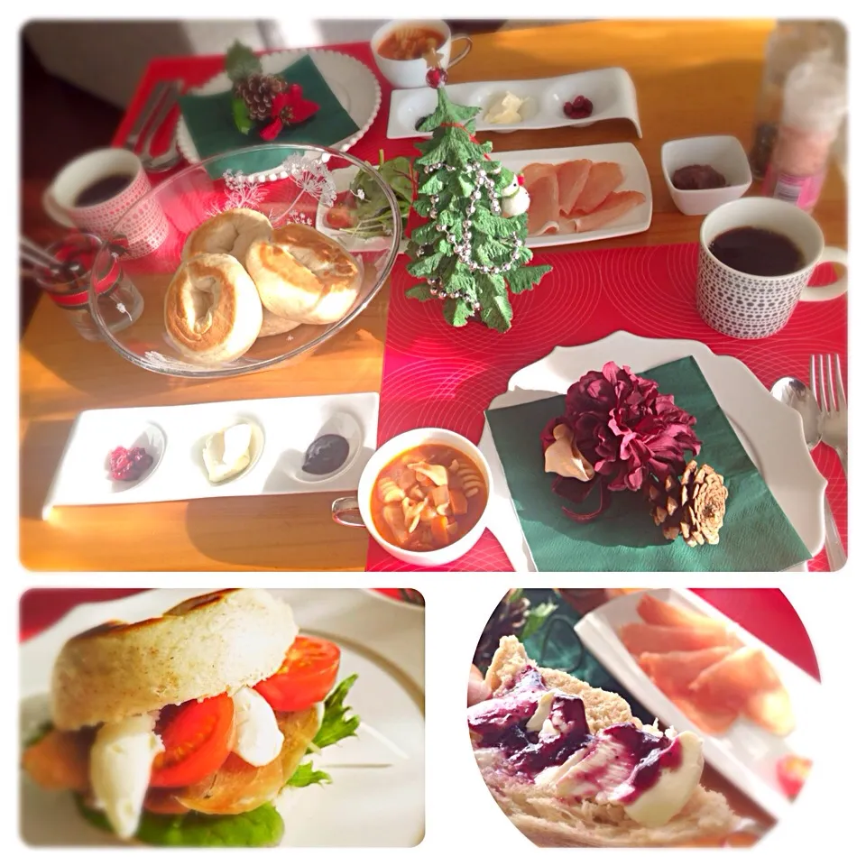 Christmas morning Bagel🎄|Satomi Cafeさん