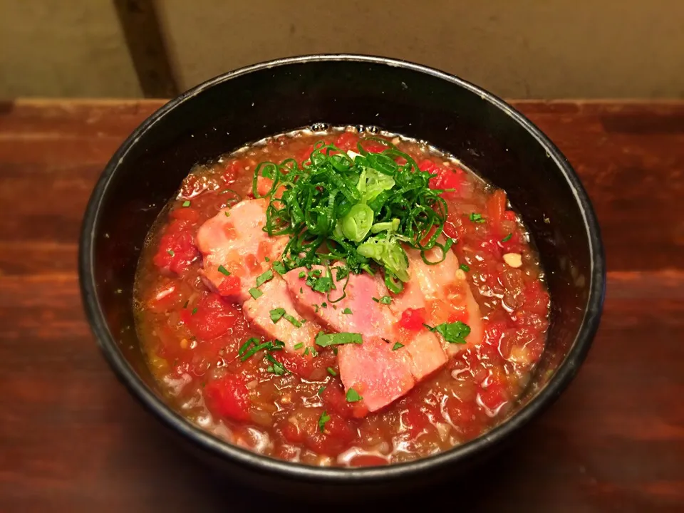 焦がしにんにくトマト温めん2|半田手延べそうめんの店 阿波や壱兆さん