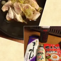 Snapdishの料理写真:いくさんからいただいた自家製シークワサーぽん酢でササミぽん酢！