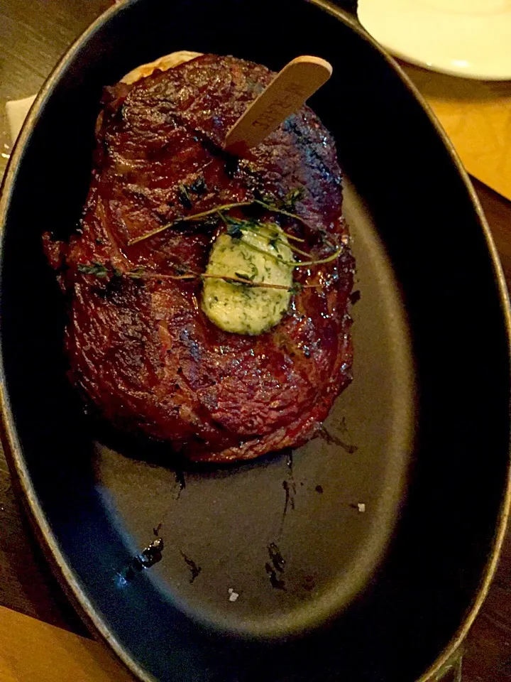 Snapdishの料理写真:Australian black angus rib eye 12oz|Sky Blueさん