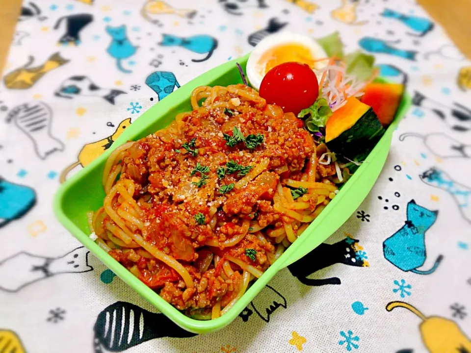 ミートソースパスタ弁当。|Cat Miroさん