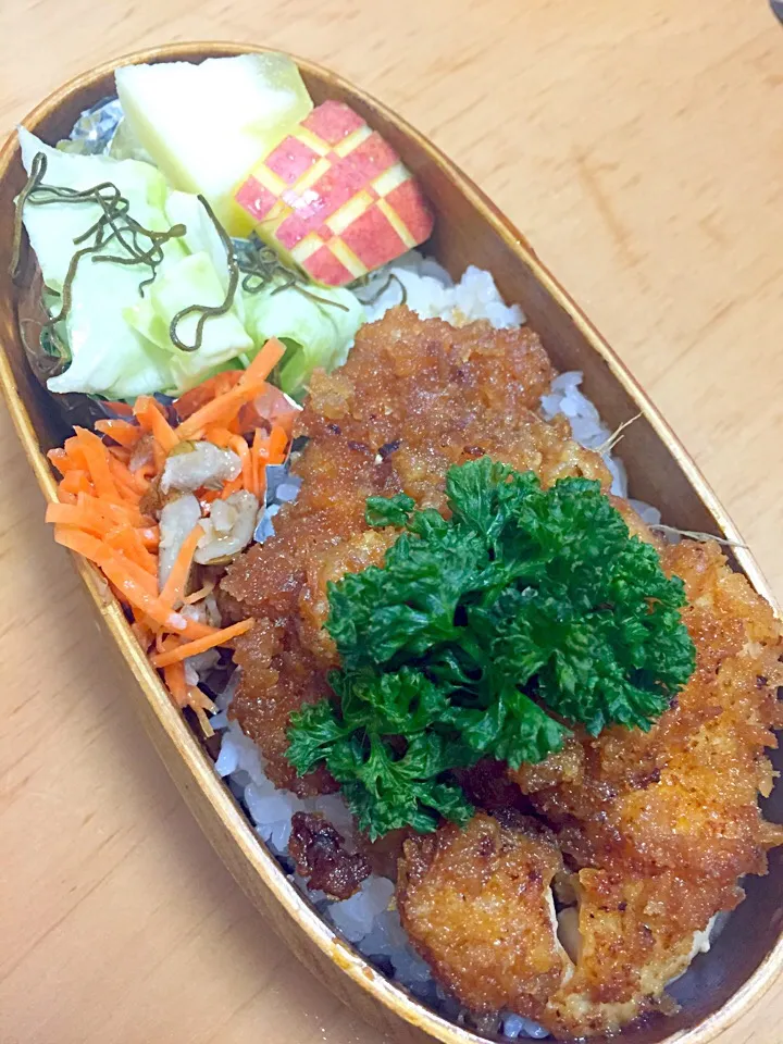 わたしお弁当(✿╹◡╹)  タレカツ丼❤️|ふみぃさん