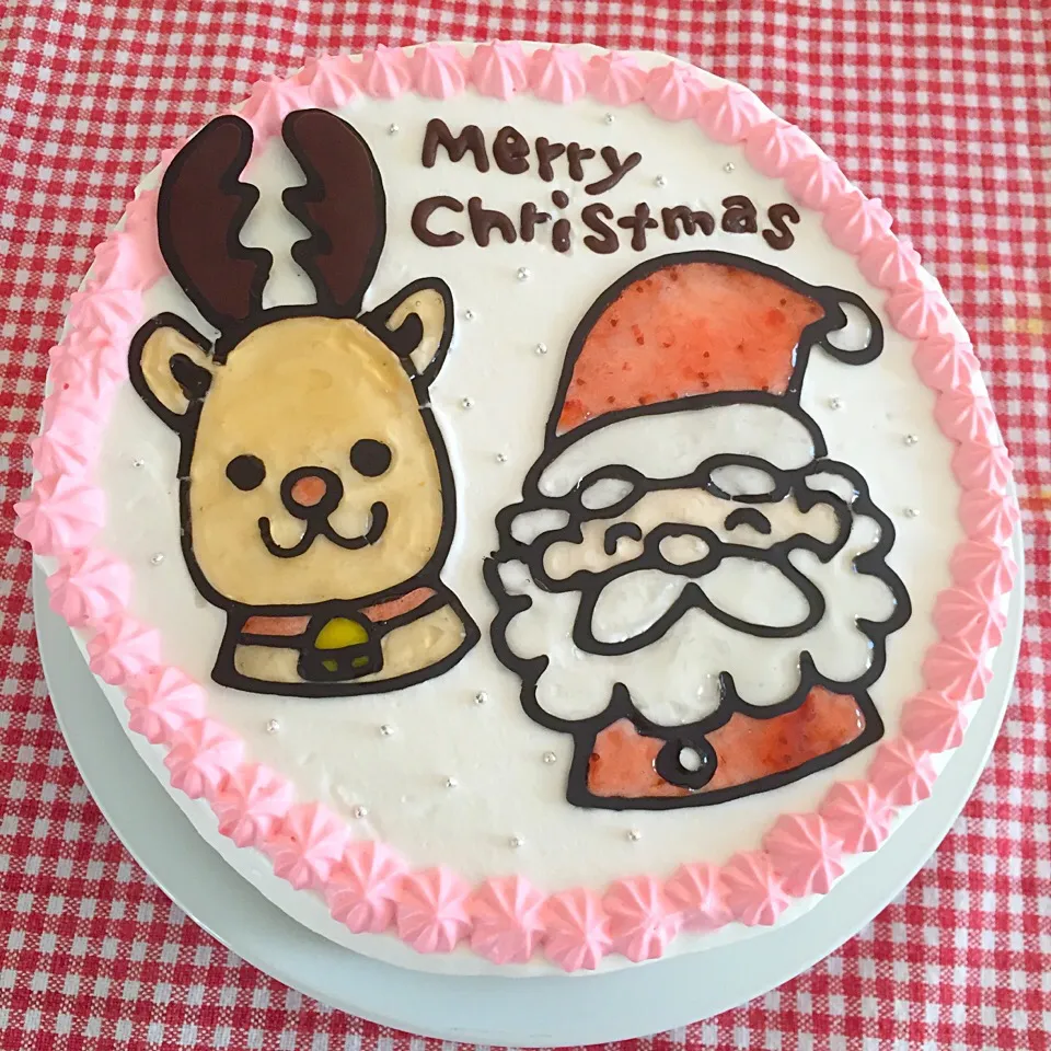 子供の英語教室クリスマス会用のケーキ♪|ゆかさん