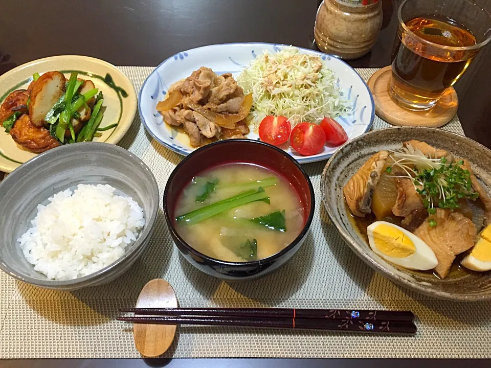 生姜焼き&ブリ大根|お豆さん