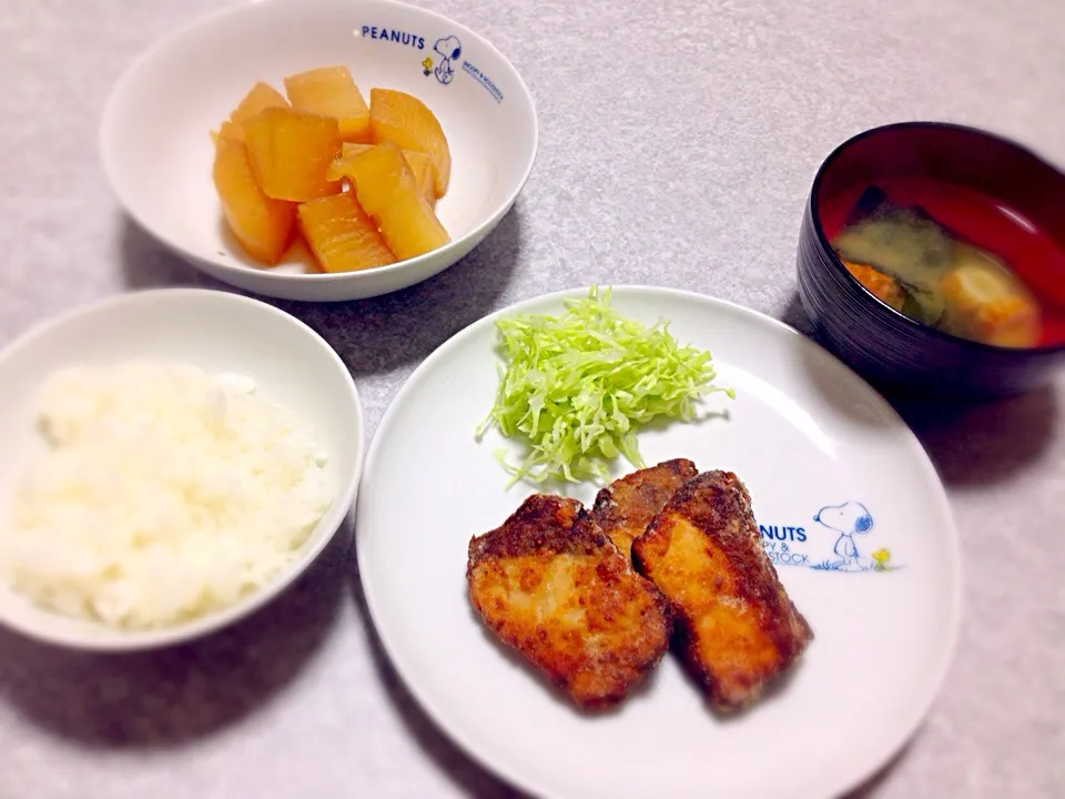 ぶりの唐揚げ、大根の煮物|いちごさん