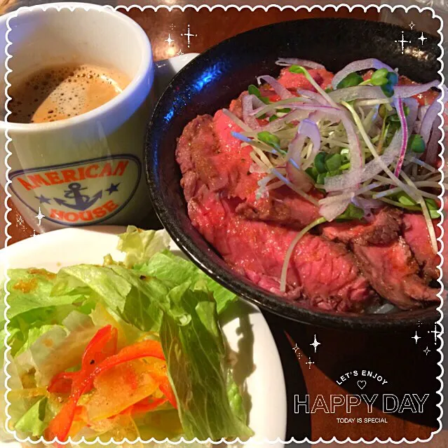 ローストビーフ丼•*¨*•.¸¸♬︎|Mehco Coconutvanillaさん