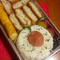 キャベツ入り重ねトンカツ弁当|千尋さん