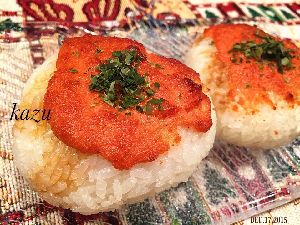 くららさんの料理 義母直伝の明太マヨ焼きおにぎり❤|kazu★さん