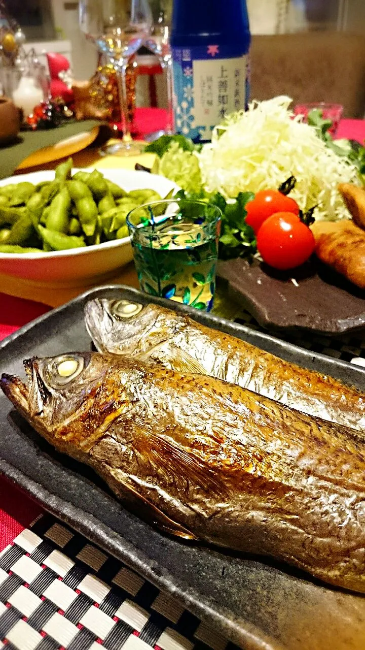 黒ムツの塩焼き🐟秋に冷凍しておいた枝豆と🍶(^-^)v|ナムナムさん