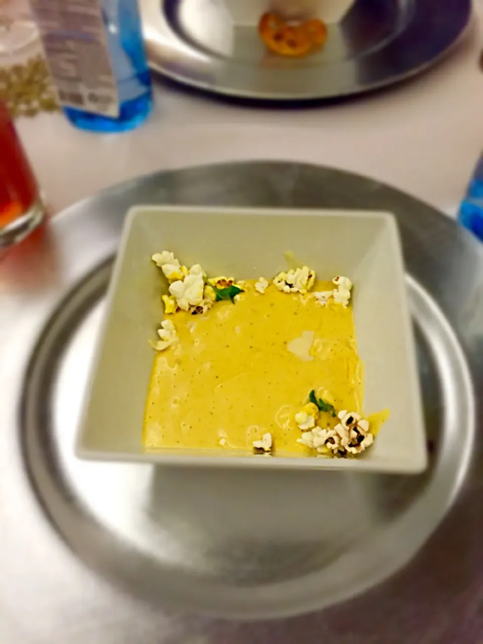 Popcorn Soup with white chocolate broth. Perfect mix of salty and sweet. Amazing|robert flickerさん