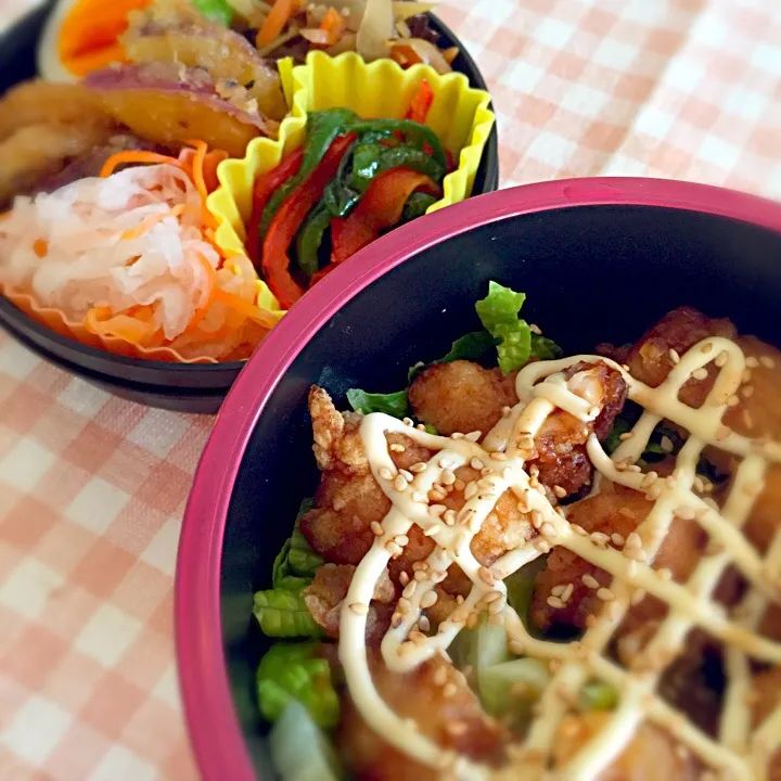 唐揚げ丼弁当♡|はるかさん