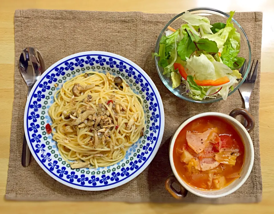 オイルサーディンのパスタランチ|はらぺこ青虫さん