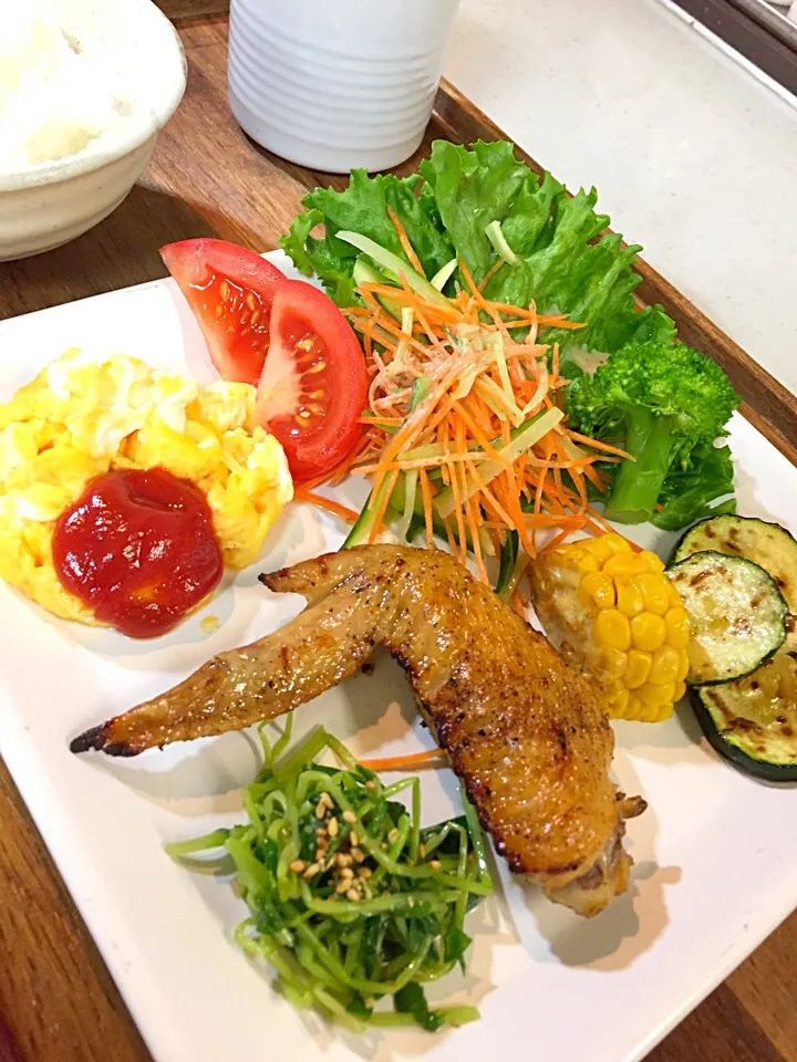 Snapdishの料理写真:残り物でお昼ごはん🍚|Namiさん