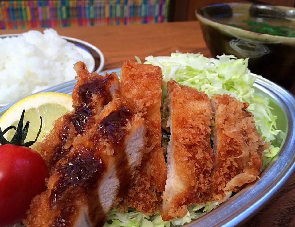 お腹すいた〜我が家でとんかつ定食ʕ-̼͡-ʔ|七海さん