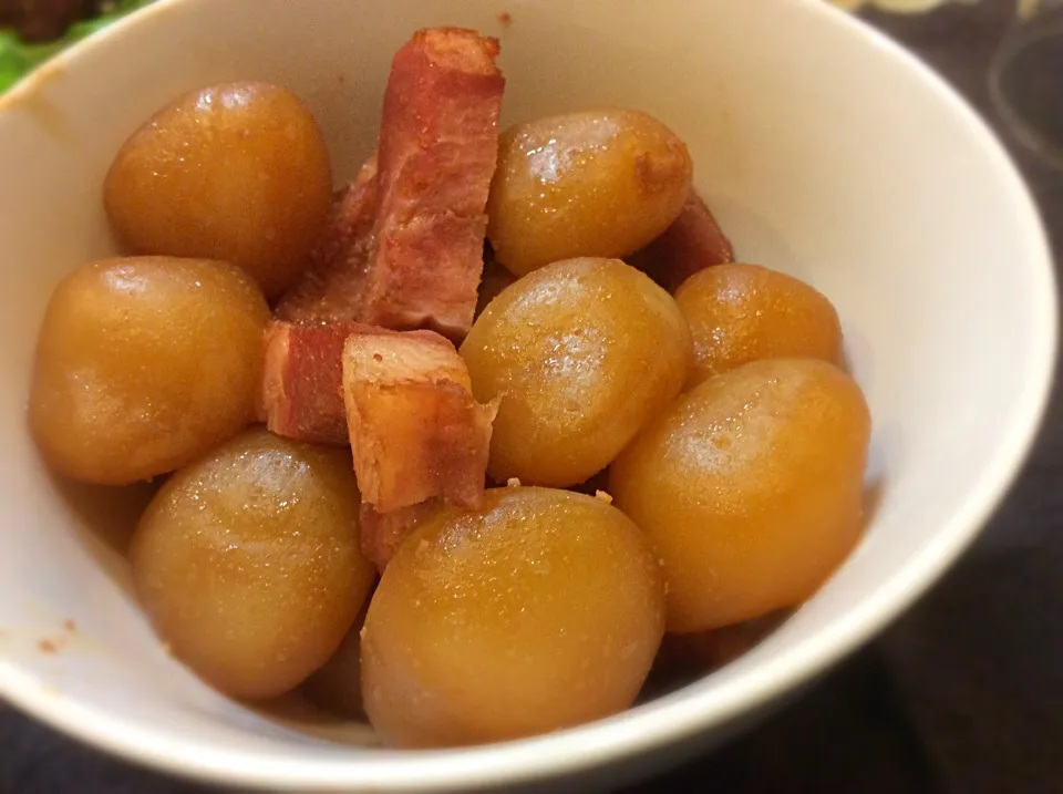 玉こんにゃくの煮物😋|アライさんさん