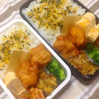 Snapdishの料理写真:12/21高1娘と旦那さんのお弁当|ひろりんさん