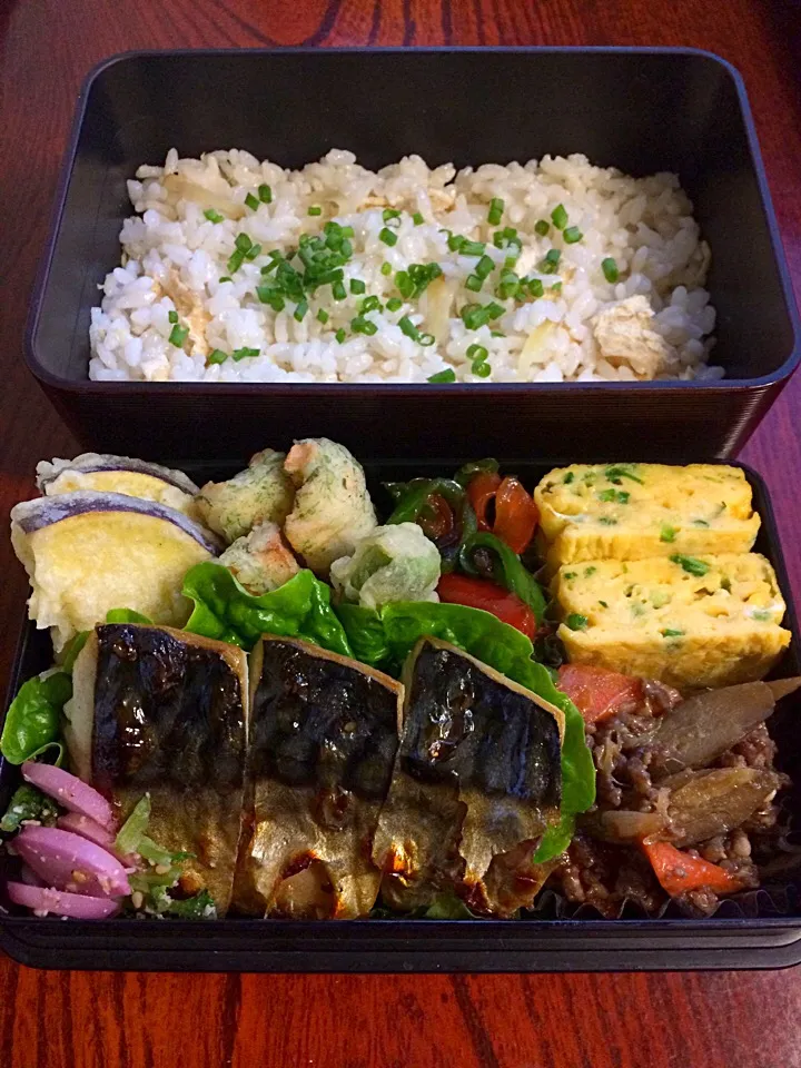 Snapdishの料理写真:生姜ご飯弁当|二キィさん