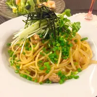 Snapdishの料理写真:昆布だしの和風ツナパスタ|happylifeさん