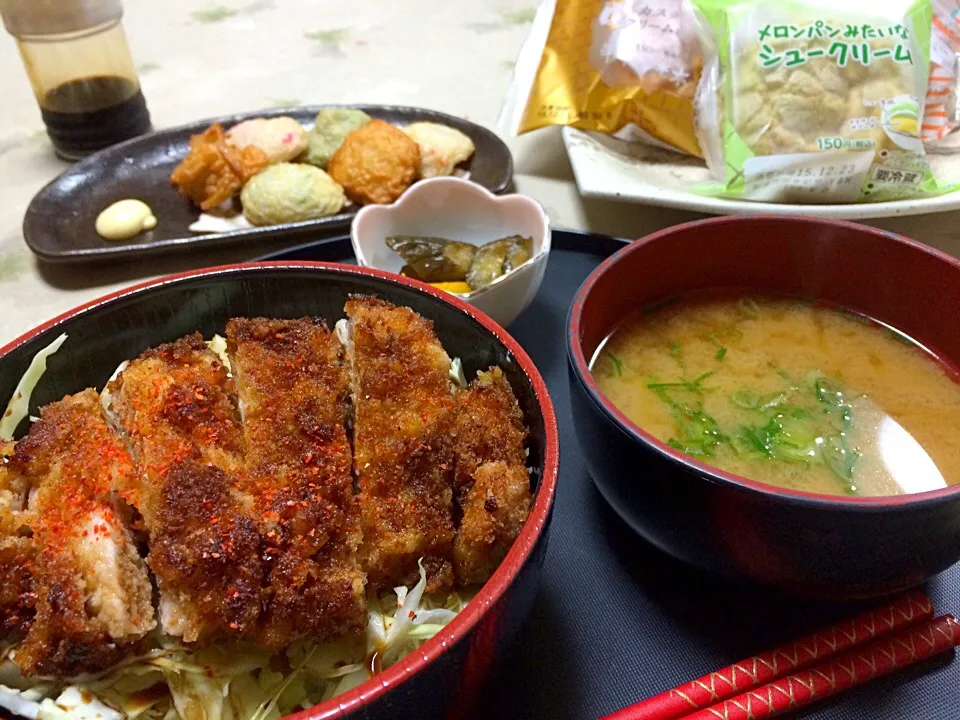 ソースカツ丼定食❤️|makoさん