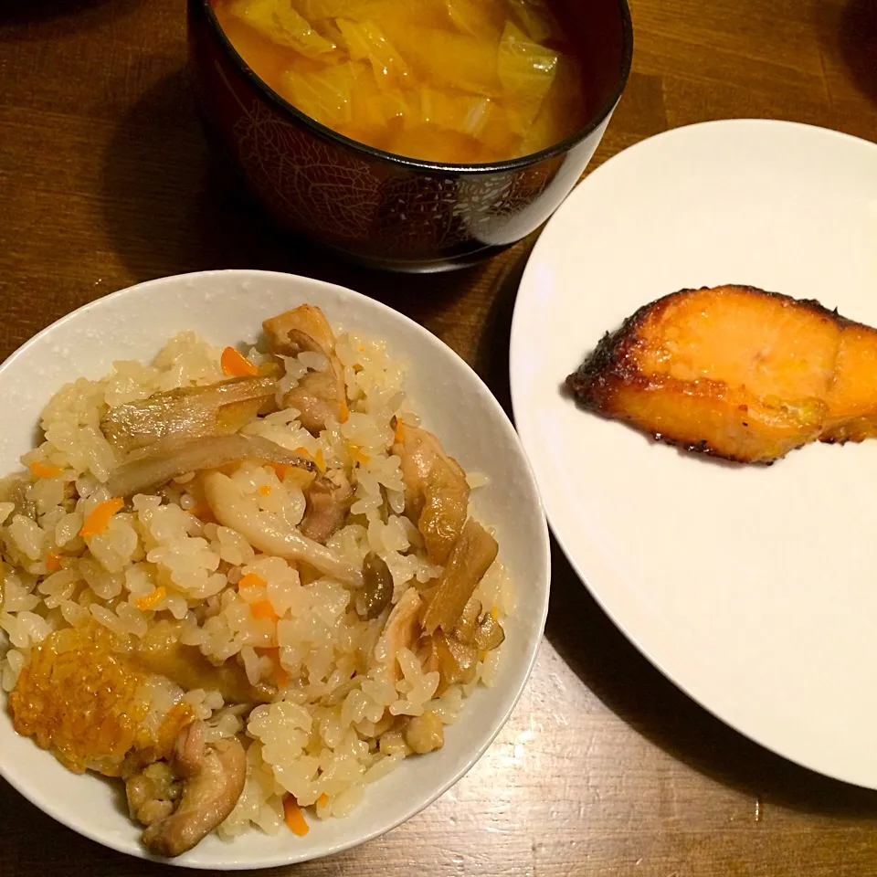 さくちんさんの料理 冷蔵庫一掃！！鶏ごぼう炊き込みご飯定食👍|ゆうみん（4人の母ちゃん）さん