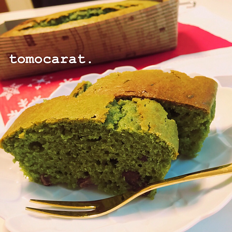 HMで作る青汁と小豆のパウンドケーキ