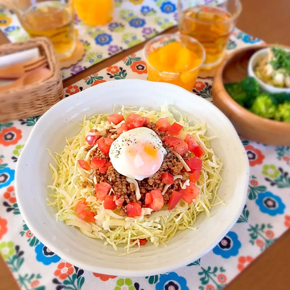 タコライス🍴ポーチドエッグのせ❤️|むぎママさん