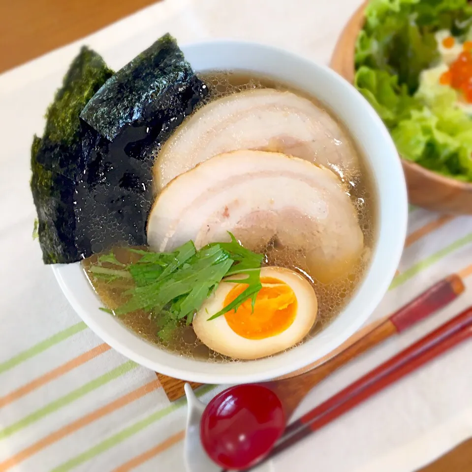 自家製豚骨醤油ラーメン🍜|むぎママさん