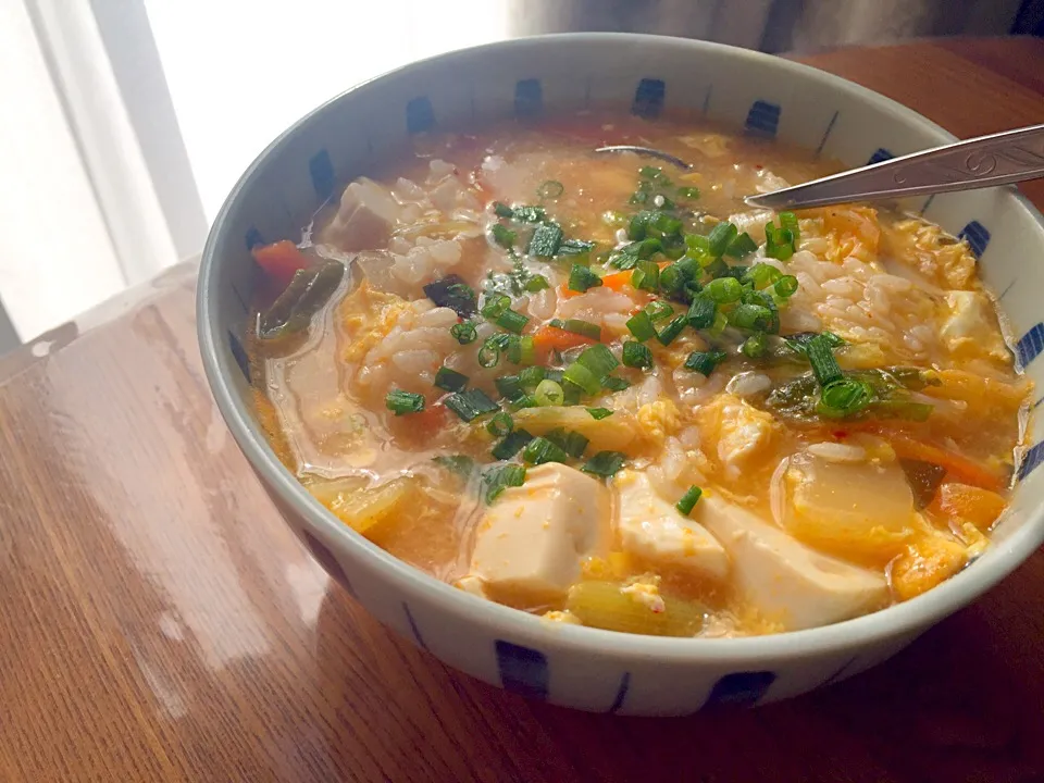 さくら🐼♥︎さんの料理 キムチのたまごスープ◟́◞̀♡|なちこさん