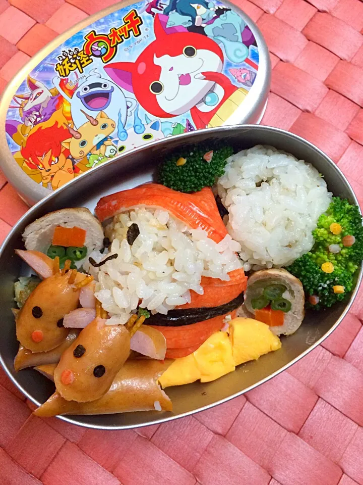 息子弁当♪♪ 今年最後😌  
ほんとのほんとの2015年ラスト弁当🍱  
サンタとトナカイ弁当🎅🎄✨|Snow10さん