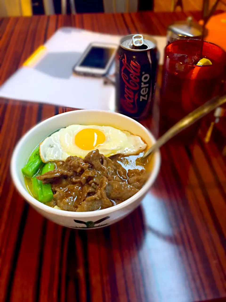 Quick lunch today "satay beef and fried egg with soup noodle"|Mak Toniさん