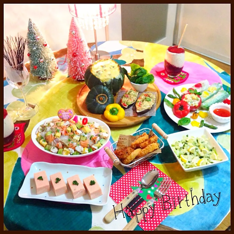 Snapdishの料理写真:旦那様のお誕生日ディナー☆
たくさんの方の素敵料理を参考に頑張りました(^｡^)|tommyさん