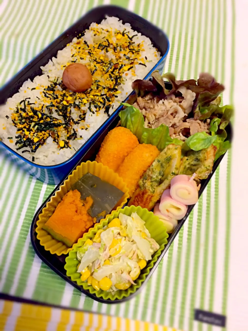 Snapdishの料理写真:旦那くんのお弁当|meguさん